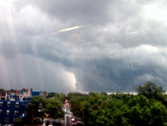 Storm clouds over Washington DC