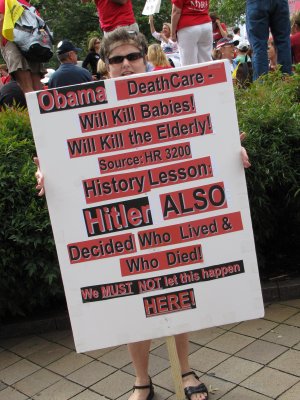 Obama will kill babies and your grandmother! Yeah, right. And pink monkeys fly out of... (you get the point)