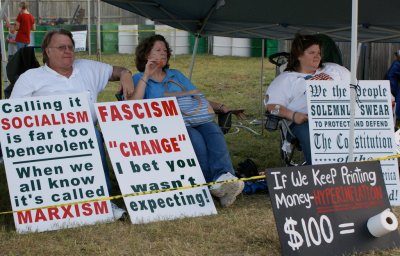 Teabaggers at a rally