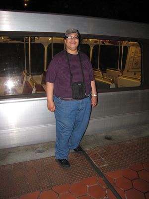 Matthew in front of Alstom 6013 at Vienna.