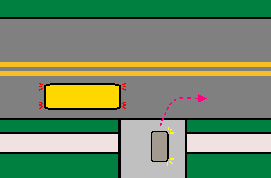 School bus stop - legal or not?