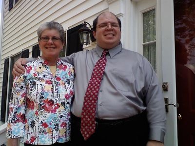 Mom and I dressed up for Patrick and Anna's wedding