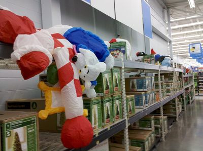 I killed the entire row of inflatables!