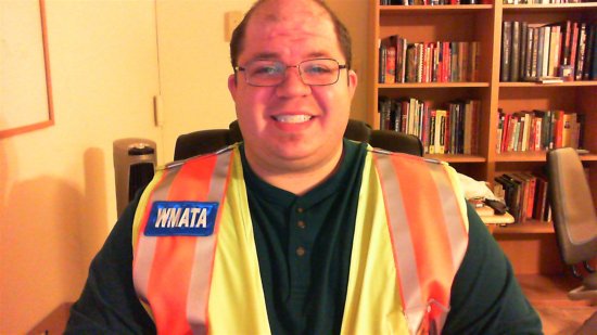 Wearing my WMATA vest