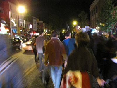 Marching south on 18th Street NW through Adams Morgan