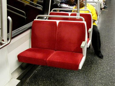 Red wool seats