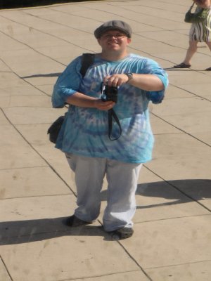 My reflection off of the bean