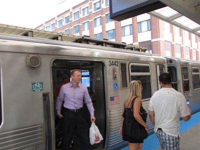 Car 3442 with the unusual structure on the roof