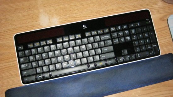 The Logitech solar keyboard