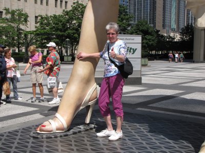 Mom poses with Marilyn Monroe