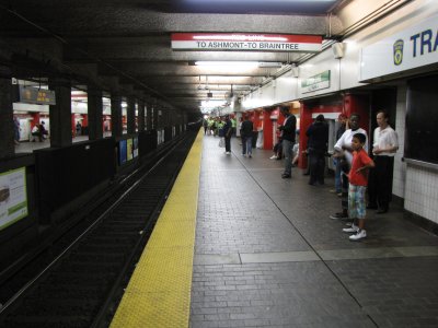 Downtown Crossing, a Red Line station on the MBTA