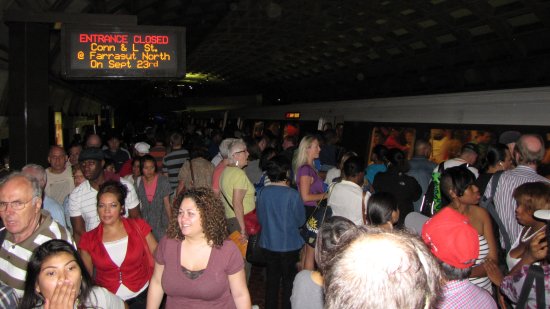 Back in DC on Saturday, I have to say, this was unfortunate. All Red Line train service was on the Shady Grove side through the downtown area due to construction at Farragut North, and I'd never seen such crowding at Metro Center. Such is what happens when you have a number of big events going on in DC and Metro is single-tracking. Arrrgh...