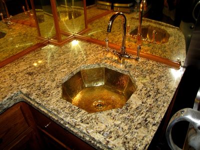 Even the sink looked opulent.