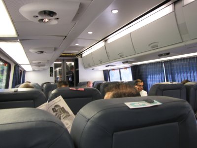 The view of the Acela Express from my seat