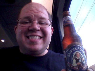 And then on the train from New York, I had a little happy hour on the train, enjoying an adult beverage.