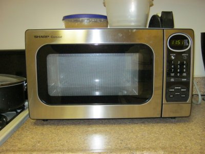 My Sharp Carousel microwave, which replaced a malfunctioning Emerson microwave a few weeks ago.