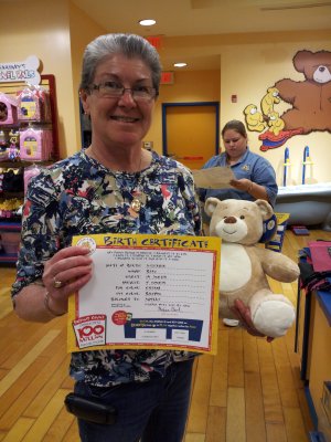 All set with with the birth certificate! For the record, we named the bear "Beau".