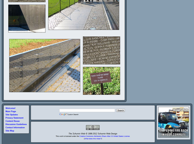 Bottom of Vietnam Memorial photo set, showing page footer.