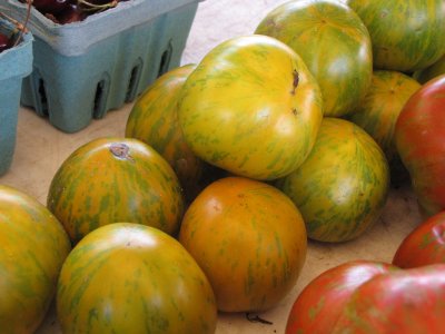 Heirloom Green Zebra tomato