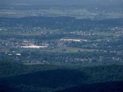 Waynesboro. The two large structures in the middle of this photo are, at left, Home Depot, and at right, my ex-Walmart store (with emphasis on "ex").