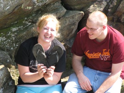 Look at what she wore to go hiking...