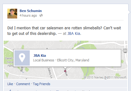 Did I mention that car salesmen are rotten slimeballs? Can't wait to get out of this dealership.