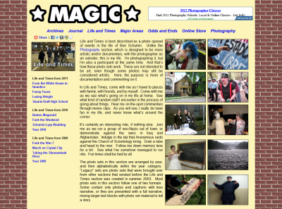 Life and Times main page