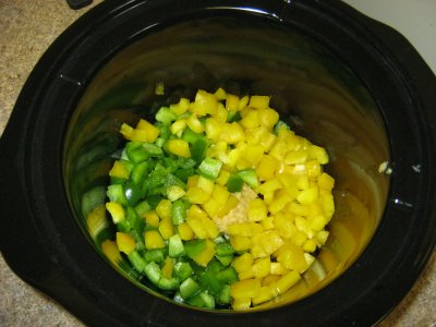Right after I added the yellow peppers.