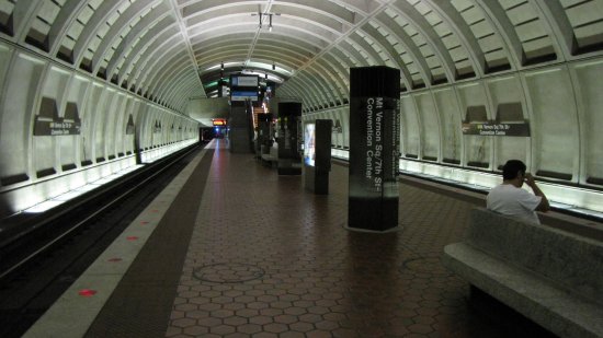 Mt. Vernon Square station, looking the same as always