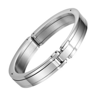 Men's Massive Solid Stainless Steel Handcuff Bracelet Bangle Jewelry