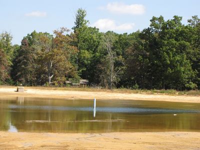 The former site of the tower.  They demolished everything about the tower - even the base that was normally underwater.