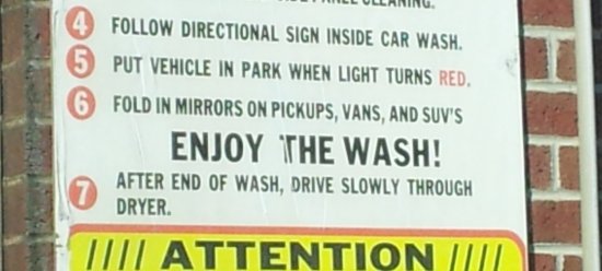 The car wash sign at Sheetz in Fishersville