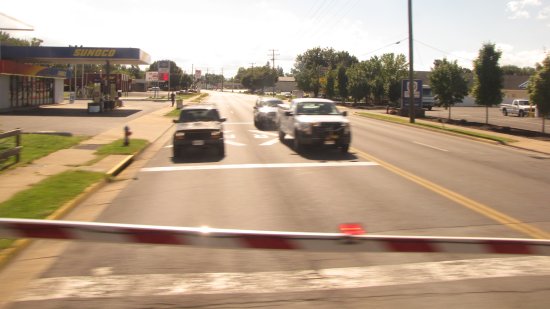 Poplar Avenue, looking towards Main Street.