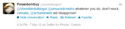 @VonniMediaMogul @unsuckdcmetro whatever you do, don't mock #wmata, @schuminweb will disapprove!