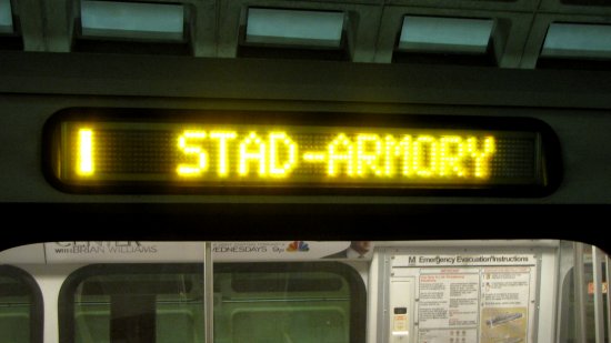 Yellow Line to Stadium-Armory