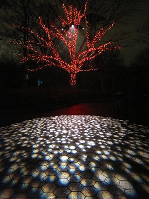 This is the full effect.  The projection lights, and the light on the sidewalk.