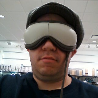 The eye massager.  I look like an idiot in this, don't I?