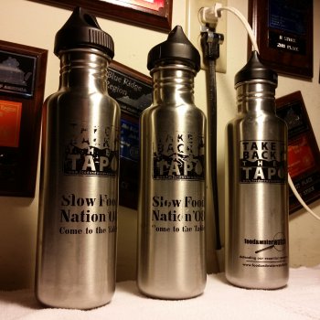 My "Take Back the Tap" water bottles