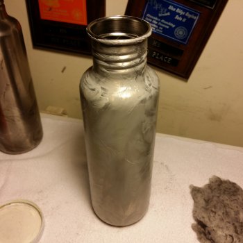 One of the now-blank bottles covered with the Mothers polish