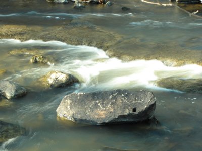 The stream just beyond Burnt Mills Dam