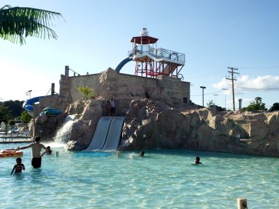 The big slide tower at Chesapeake Beach Water Park