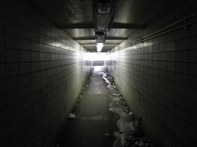 The pedestrian tunnel. Nasty.