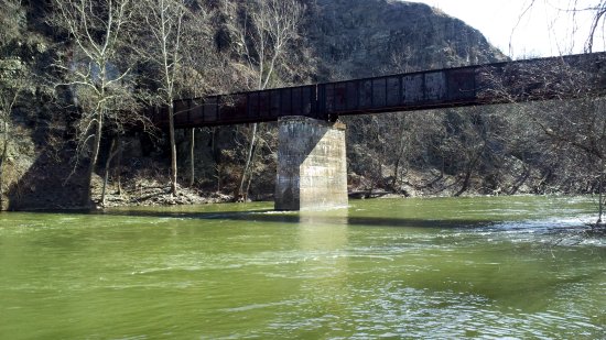 The railroad bridge. West Virginia is to the left.