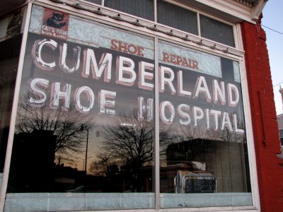 Cumberland Shoe Hospital at sunset