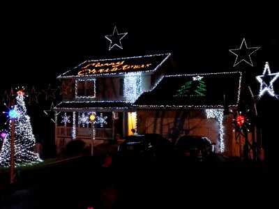 Light show on Red Hill Way in Ellicott City