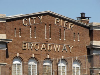  Vintage lettering on the City Pier.