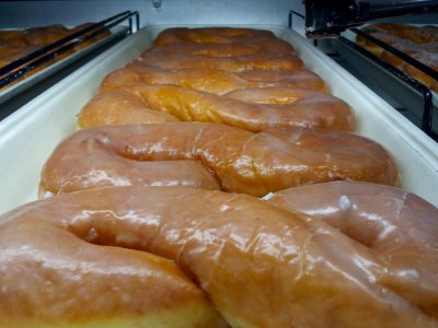Twisted glazed donuts at Wawa.
