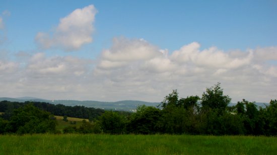 The view from the Frederick overlook.  Yes, it is flat for some distance away from the parking area.