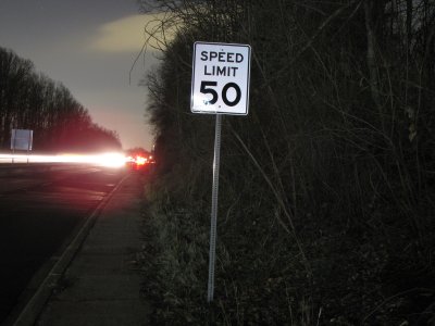 50 mph speed limit, seen here near Leisure World Plaza