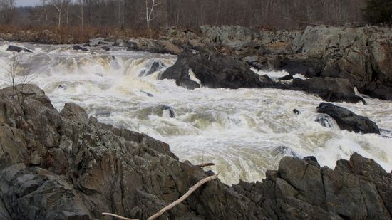 Great Falls in winter, from the Virginia side